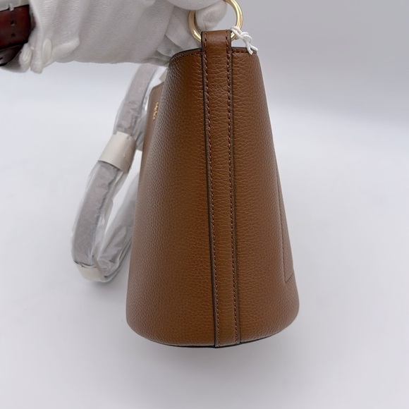 Tory Burch Leather Blake Bucket Bag Cortado - Picture 3 of 12